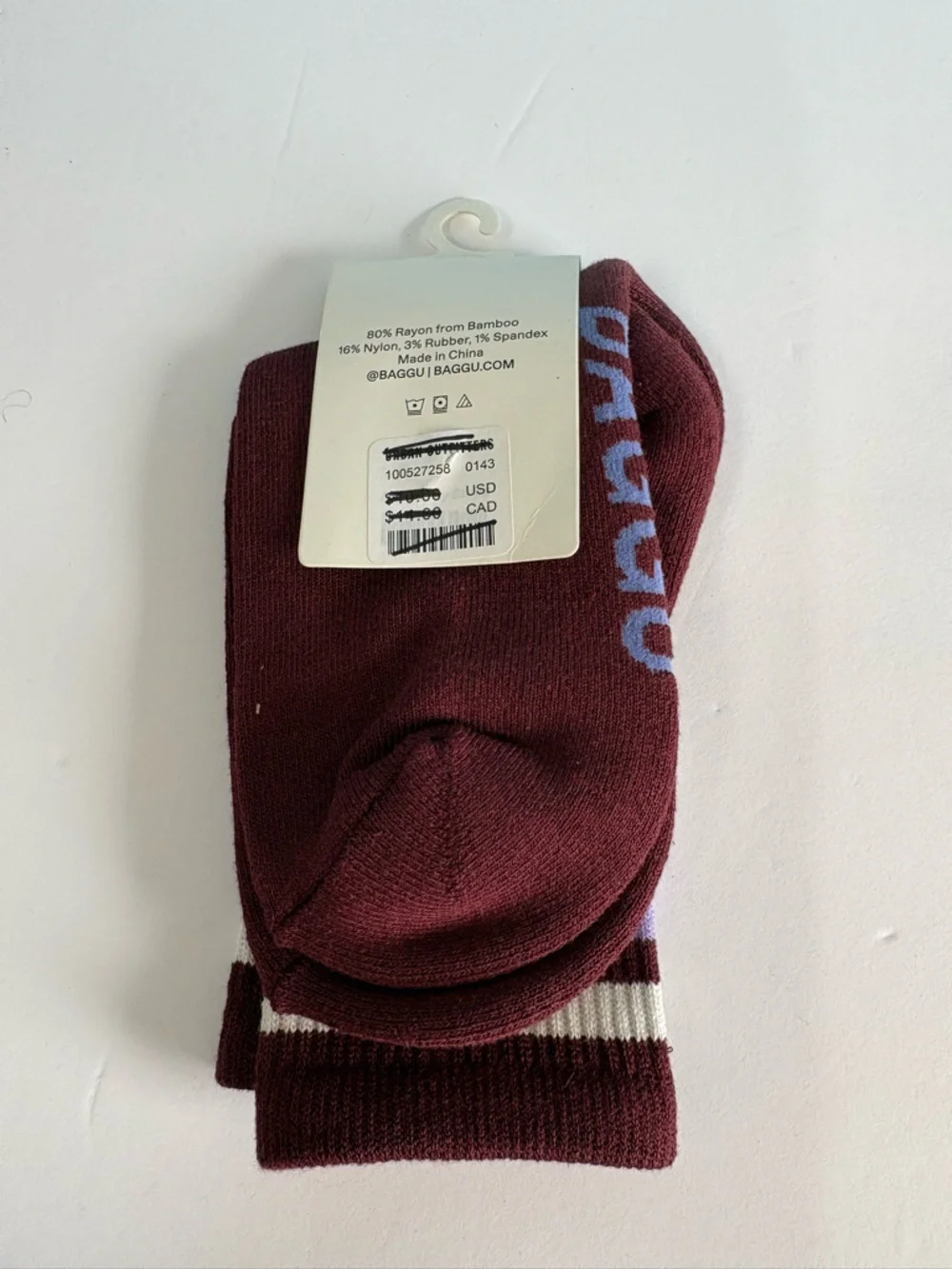 NWT BAGGU Ribbed Socks